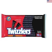 Traditional Black Licorice Twists - 4 Sticks in Resealable Bag, 6.4 Ounce