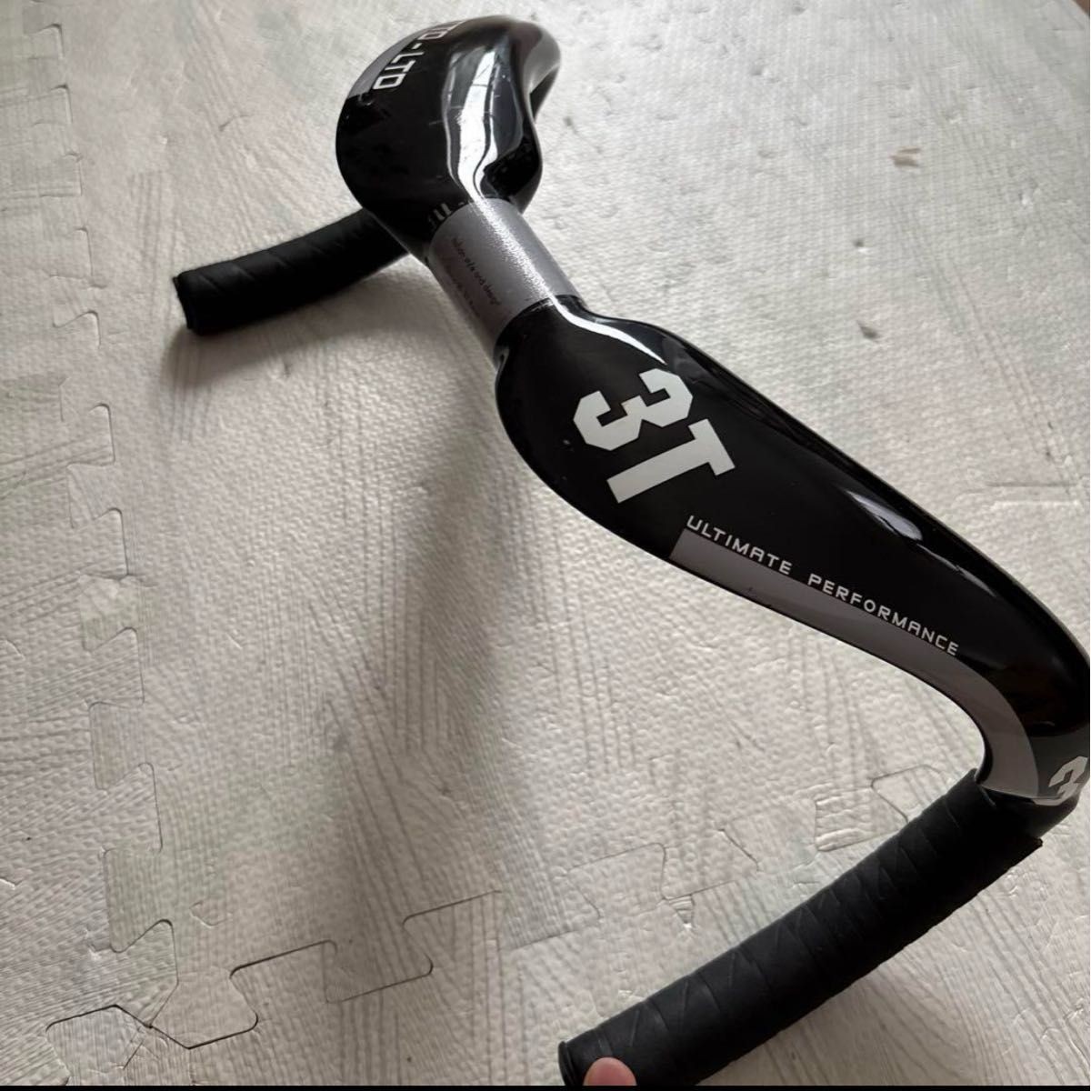 3T Scatto LTD Carbon Track Handlebar 370mm Pisto Fixed Gear Drop
