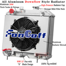 3 Row Radiator Shroud Fan Fits 1941-1952 Jeep Willys Cj2 Cj-2a Cj3 M38 Ford Gpw 3 Row Radiator Shroud Fan Fits 1941-1952 Jeep Willys Cj2 Cj-2a Cj3 M38 Ford Gpw