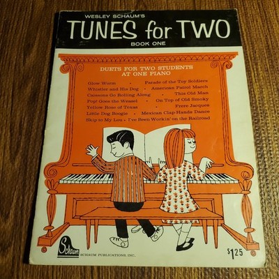 Wesley Schaum's Tunes for Two Book One Vocal Sel. Pno Duets Schaum