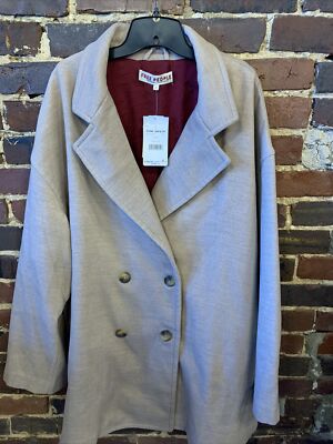 Free People Hannah Super Soft Slouchy Blazer Jacket (Camel) Sz XL