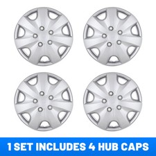 15 4 Wheel Covers Abs Plastic Hub Caps Fit Suv Pickup R15 Tire Steel Rim Hubcap