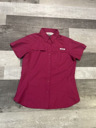 Habit Valley Trail Short Sleeve Shirt Vented UPF 40+ Magenta Outdoor Women M - Picture 1 of 6