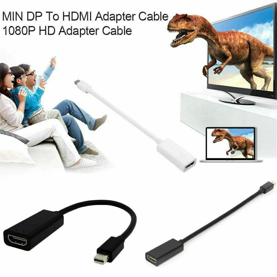 Mini DisplayPort Thunderbolt To HDMI Adapter For Microsoft Surface Pro 2 3 4 BLK - Image 4 of 4