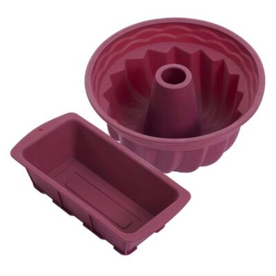 Home Creation Silikonbackform Gugelhupf/Brotbackform Berry, Khaki 100% BPA-frei