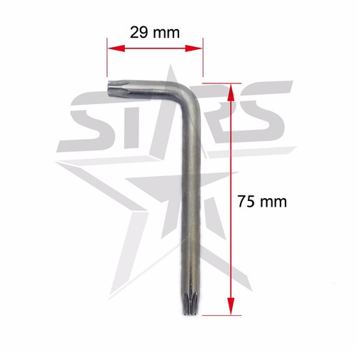 Schraubenschlüssel L-Schlüssel Torx Stern Torxschlüssel L-Form Cr-V T30 verchromt 29mm*75mm x1 - Bild 1 von 2