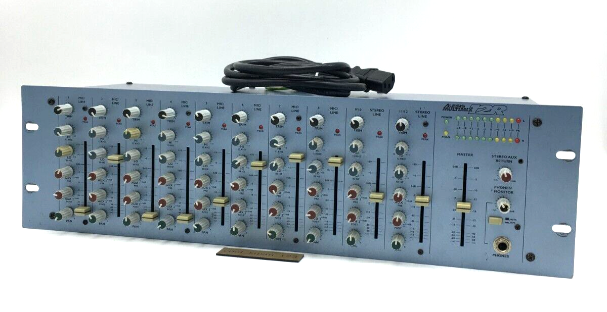 Alesis MultiMix 12R Rackmount 12-Channel Analog Mixer Working