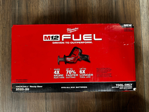 Milwaukee 2520-20 M12 FUEL HACKZALL Recip Saw - Tool Only Free Shipping - Picture 6 of 6