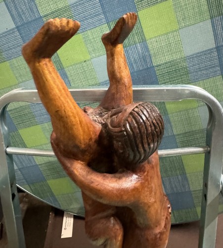 **Vintage Jamaican Erotic Hand-Carved Wooden Sculpture - 1970s Art Collection** - Picture 4 of 10
