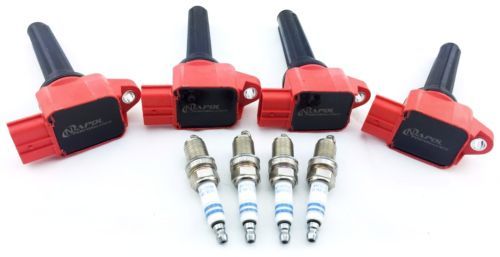 MITSUBISHI LANCER EVOLUTION X IGNITION COILS PACK EVO JDM 10 & BOSCH SPARK PLUGS - Picture 1 of 2