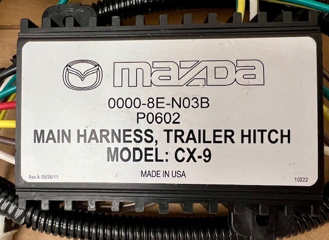 honey1005ページ MAZDA OEM 10-15 CX-9 Rear Bumper Trailer Hitch Components-Harness