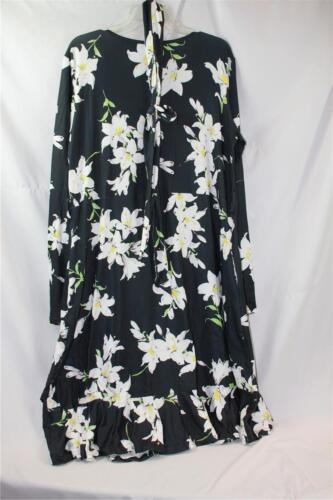 Neu mit Etikett Kyerivs bescheidenes Midi-Arbeits-Freizeitkleid mit Blumenmuster Größe 2XL - Bild 2 von 3