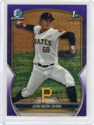 Jun-Seok Shim 2023 Topps Chrome Update Purple Mojo 064/299