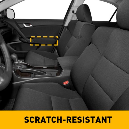 For 2009-2014 Acura TSX Leather Front Door Armrest Cover Panels Skin 2pcs Black - Picture 6 of 13