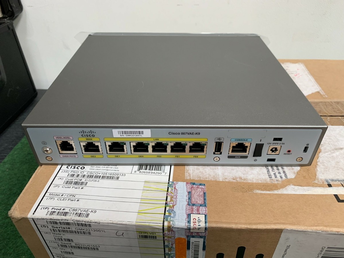 Cisco 867VAE Ethernet/LAN Black Connected Router | eBay