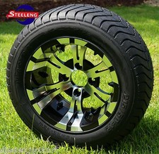 Golf Cart 12 Vampire Wheels And 21550-12 Comfort Ride Dot Tires4 Golf Cart 12 Vampire Wheels And 21550-12 Comfort Ride Dot Tires4