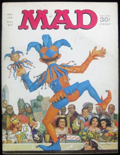 Mad Magazine # 114 - October 1967 - Medieval Jester Dance Cover Art Norman Mingo