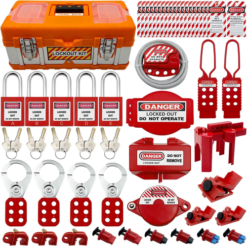 Lockout Tagout Kit Electrical Loto - Clamp-On Circuit Breaker Lockout ...