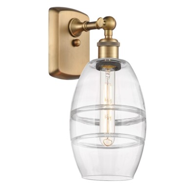 Innovations 516-1W Vaz 1Lt 6'' Sconce, Brass/Clear - 516-1W-BB-G557-6CL