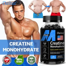 Creatine Monohydrate Strengthen Muscles Improve Strength Power 30-120 Capsule