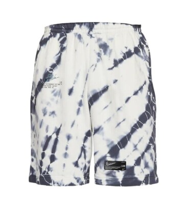 NIKE Sportswear Club Graphic Shorts Men's sz M Medium Off White