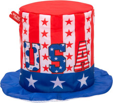 Patriotic Uncle Sam Top Hat, 4Th of July Top Hat for Independent Day Party Suppl