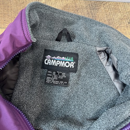 Vintage Campmor Kids Youth Jacket Size S Purple Grey Full Zip - Picture 4 of 7
