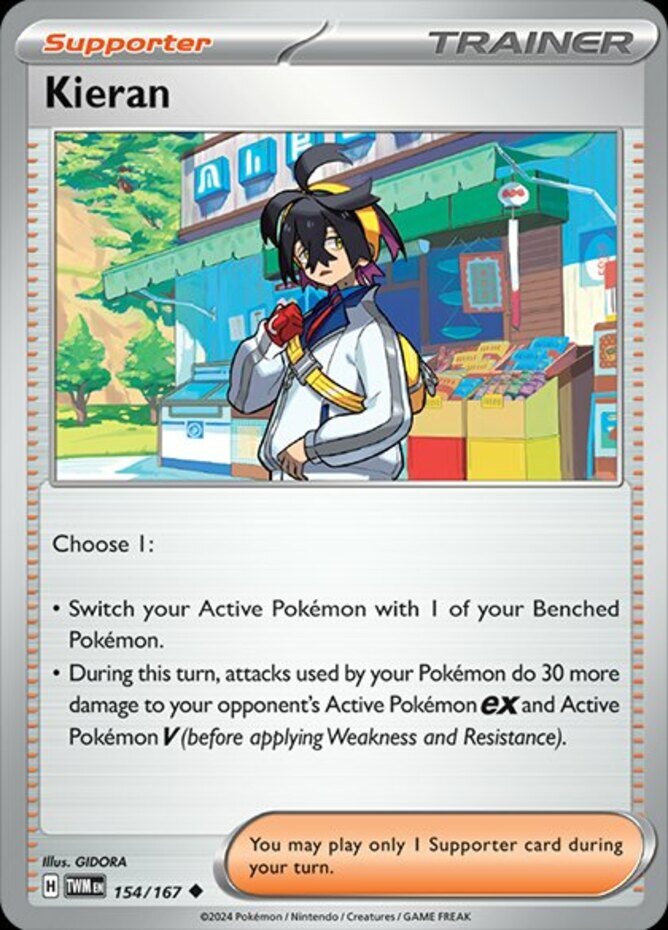 x4 Kieran - 154/167 - Uncommon Pokemon SV06 Twilight Masquerade M