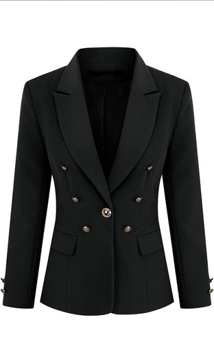 Women's 2 Pieces Vintage Office Lady Suit Set 1 Button Blazer and Suit Pants - 第 2/7 張圖片