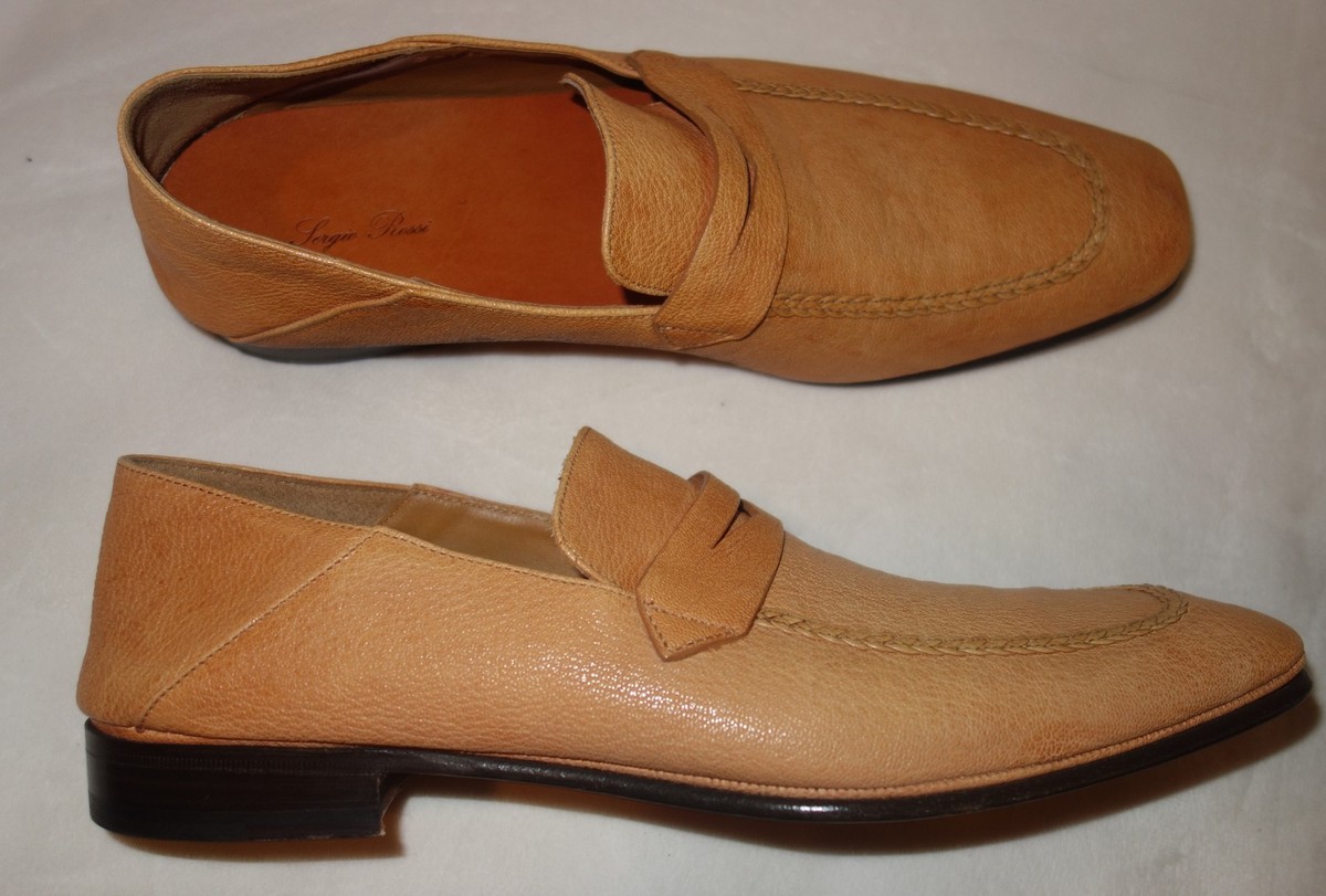 Sergio Rossi Men\'s Tan Suede Slip-On Loafers Sergio Rossi Slip-on shoes for Men | Online Sale up to 83  main image 3