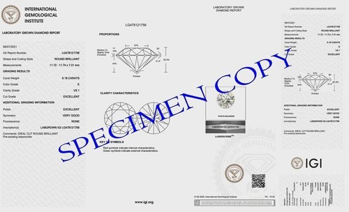 14k Yellow Gold Solitaire Birthday Ring IGI 1CT Lab Grown/CVD Diamond Round Cut - Picture 12 of 20