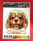 King Charles Spaniel Dog Bone Die Cut 4" Vinyl Decal Sticker Free Ship