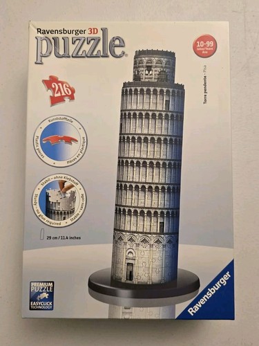 Ravensburger 3D Puzzle: Leaning Tower of Pisa (216 pcs) Complete Counted