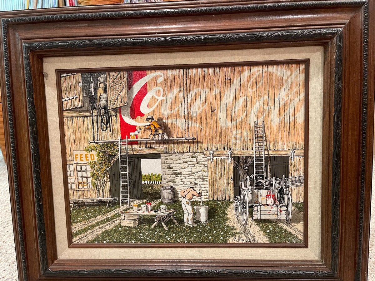 アメリカンヴィンテージ絵画　H.HARGROVE キャンパス地　セリグラフ il_fullxfull.3439188921_ob3m.jpg