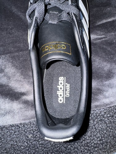 adidas men's vl court 2.0 Black Cream Leather new in box sz 9 skateboarding - Picture 15 of 17