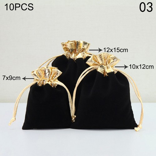 10pcs Velvet Drawstring Jewelry Bag Gifts Pouch Candy Storage Bags Wedding Party - Picture 9 of 18