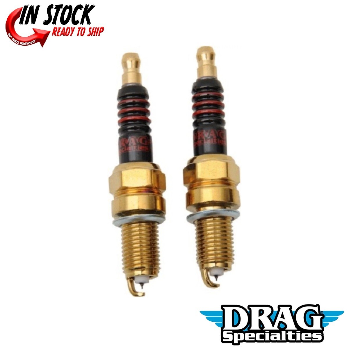 Drag Specialties 2103-0231 Pair of Iridium Spark Plugs for Twin Cam  Sportster