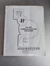 Vintage Hammarlund Communications Receiver HQ-180 Manual ~ Original ~ Ham Radio
