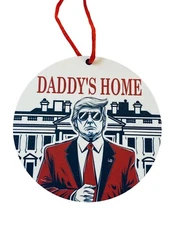“Daddy’s Home” President Donald Trump Christmas Ornament Arrives Packaged