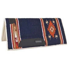 Saddle Pad - Navy Pony/Barrel Fleece Lined (26" x 26") by Reinsman
