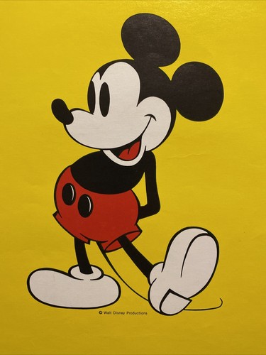 Póster impreso vintage de Mickey Mouse de Dasco 12x10 Walt Disney colorido #1 A7 - Imagen 2 de 12