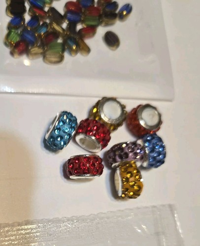 Mixed Beads Supply Beading Jewelry Crystal Spacers Gold Silver Glass Bead Lot - Picture 17 of 18