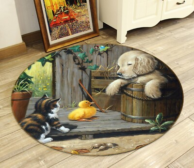 3D Duck Poultry ZHUA2216 Game Non Slip Rug Mat Photo Carpet Kevin Walsh Amy