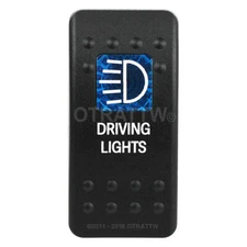 OTRATTW Carling Technologies Contura II Rocker Switch, DRIVING LIGHTS, BLUE LENS