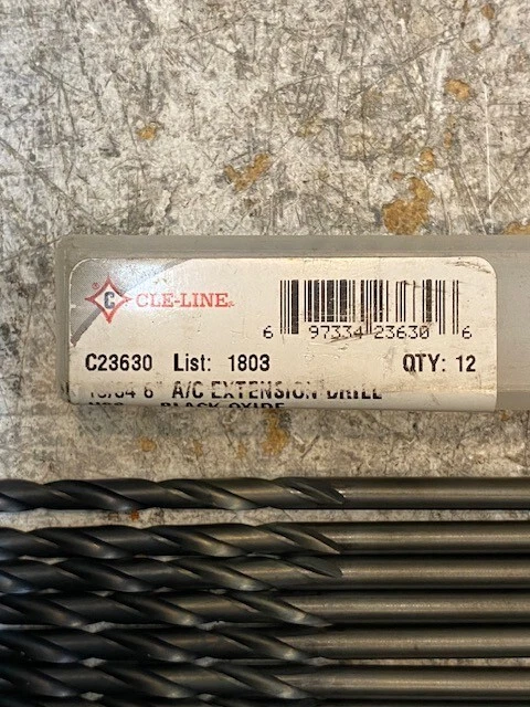 12 Quantity of Cle-Line C23630 | 13/64" x 6" AC Extension Drills 388586 (12 Qty) - Image 2 of 4