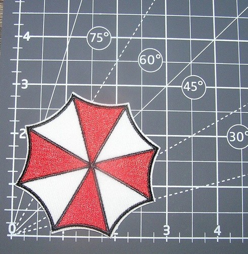 (2) Umbrella Corporation Logo Badge Resident Evil Embroidered Iron On Patch Set - Picture 3 of 5