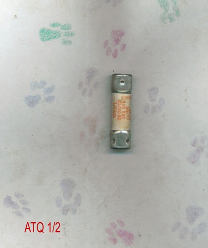GOULD SHAWMUT ATQ 1/2 FUSIBILE ATQ 1/2 1/2 AMP 500 VOLT - Foto 2 di 2