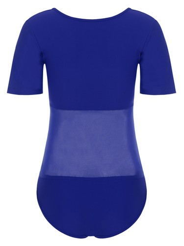 Damen Jumpsuit Knopf Trikot Gymnastik Bodysuit Uniform V-Ausschnitt Oberteile - Picture 39 of 70