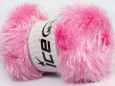 100 gram skein Baby Pink Eyelash Glitz #46557 Ice Sparkly Eyelash Yarn 153yd
