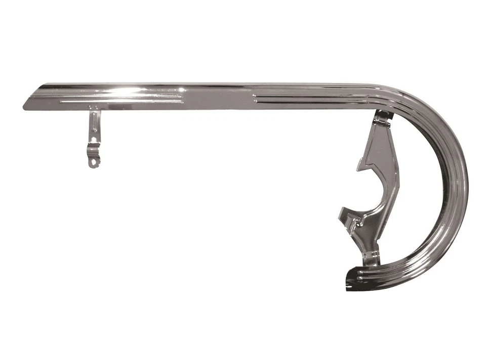 carter de chaine demi fermé acier chromé pour vélo à pédalier 46 dents maxi - Photo 1/4